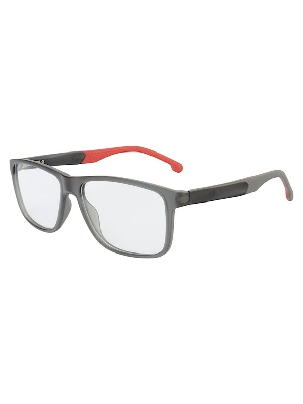 Armação de Óculos 76011 Quadrado Cinza e Vermelho