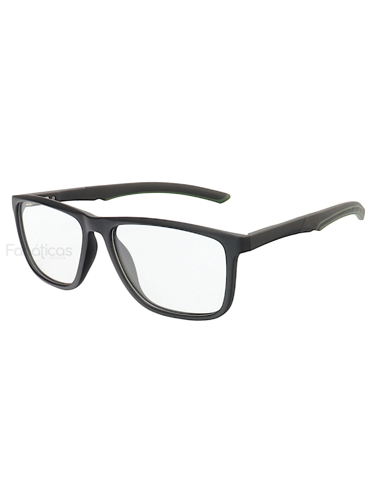 Armação de Óculos 7810 Quadrado Preto e Verde