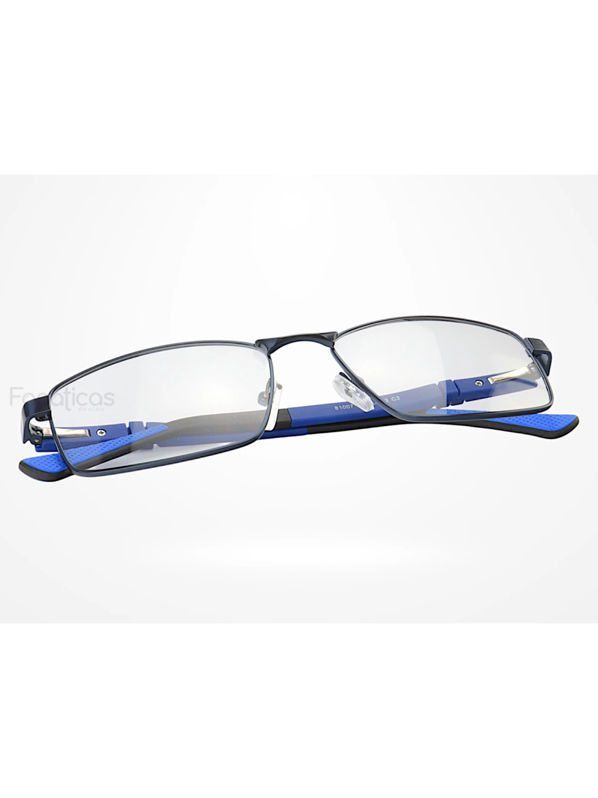 Armação de Óculos 81007 Quadrado Azul