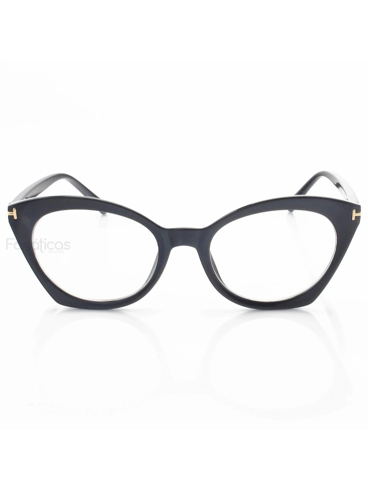 Armação de Óculos Quadrado FT5456 Preto