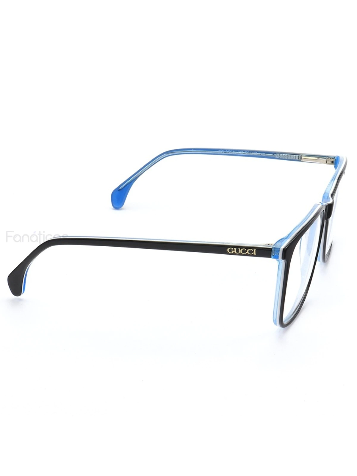 Armação de Óculos Quadrado GG05540 Preto e Azul
