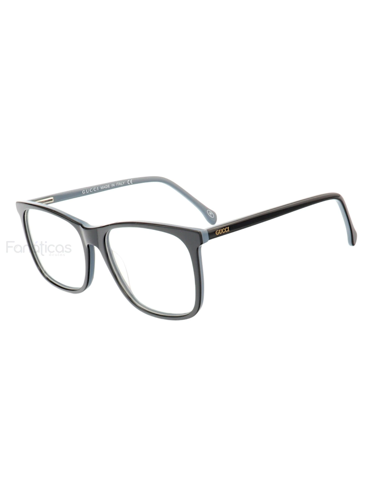 Armação de Óculos Quadrado GG05540 Preto e Cinza