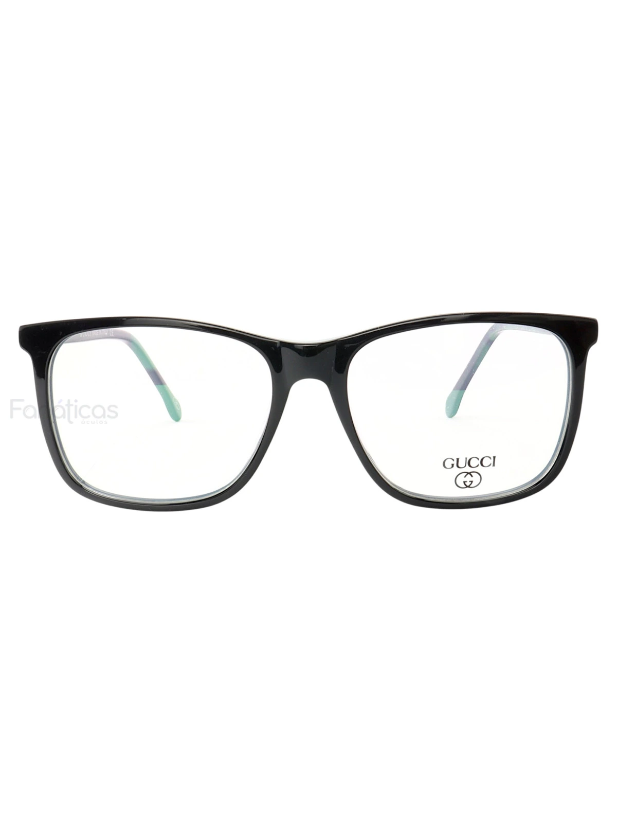 Armação de Óculos Quadrado GG05540 Preto e Cinza