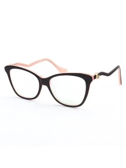 Armação de Óculos Quadrado GG10120 Preto e Rosa