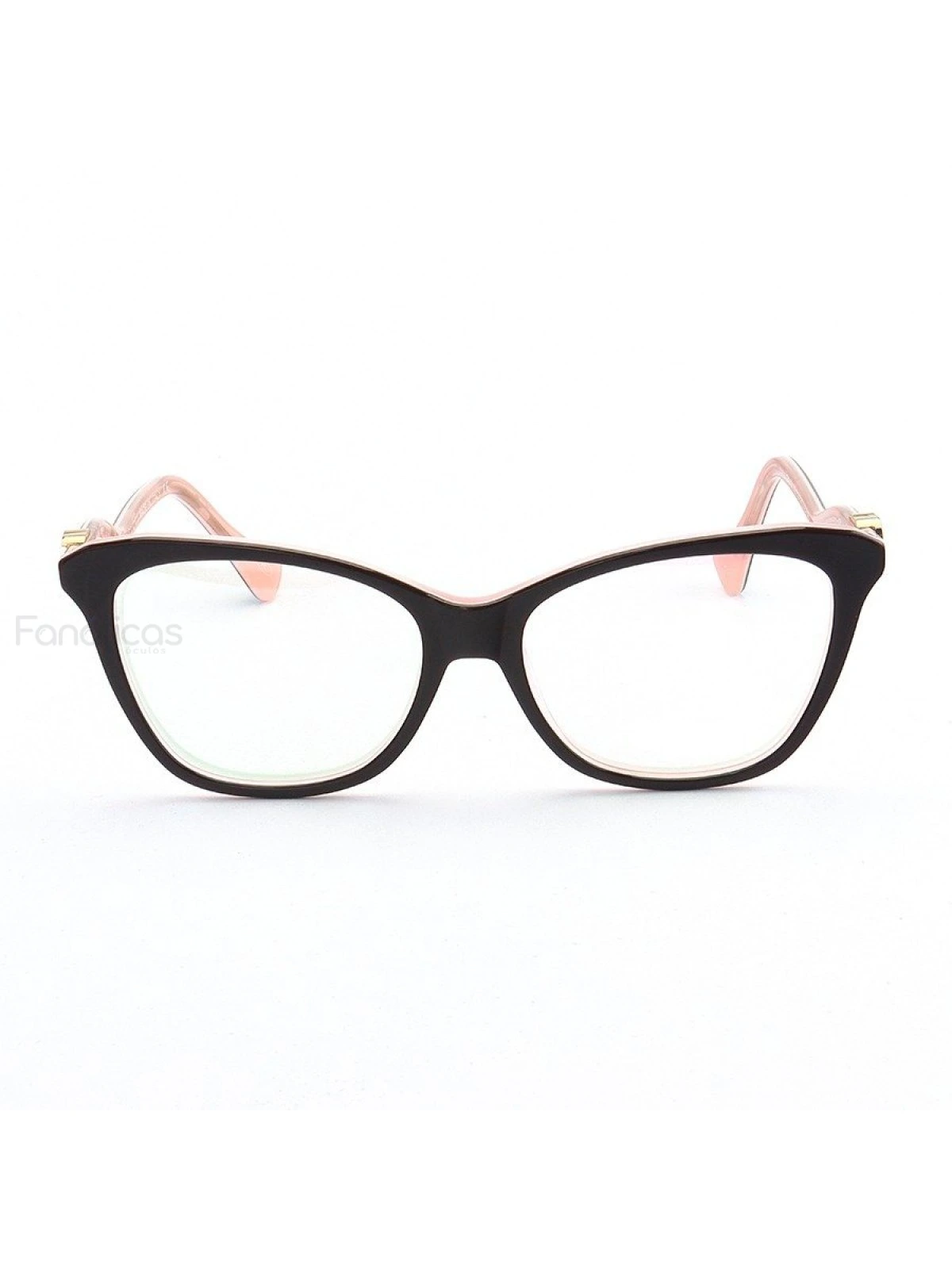 Armação de Óculos Quadrado GG10120 Preto e Rosa