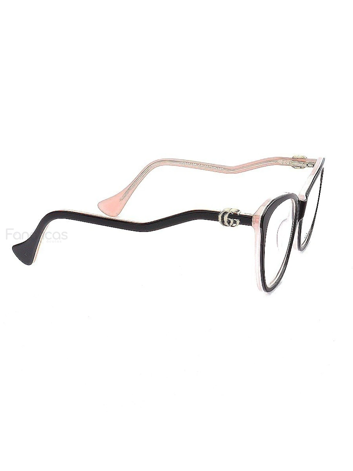 Armação de Óculos Quadrado GG10120 Preto e Rosa