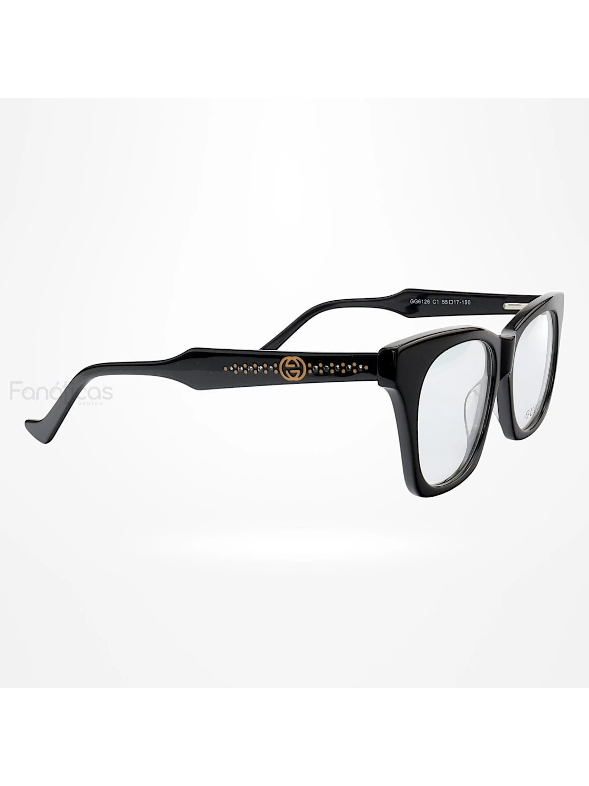 Armação de Óculos Quadrado GG6126 Preto