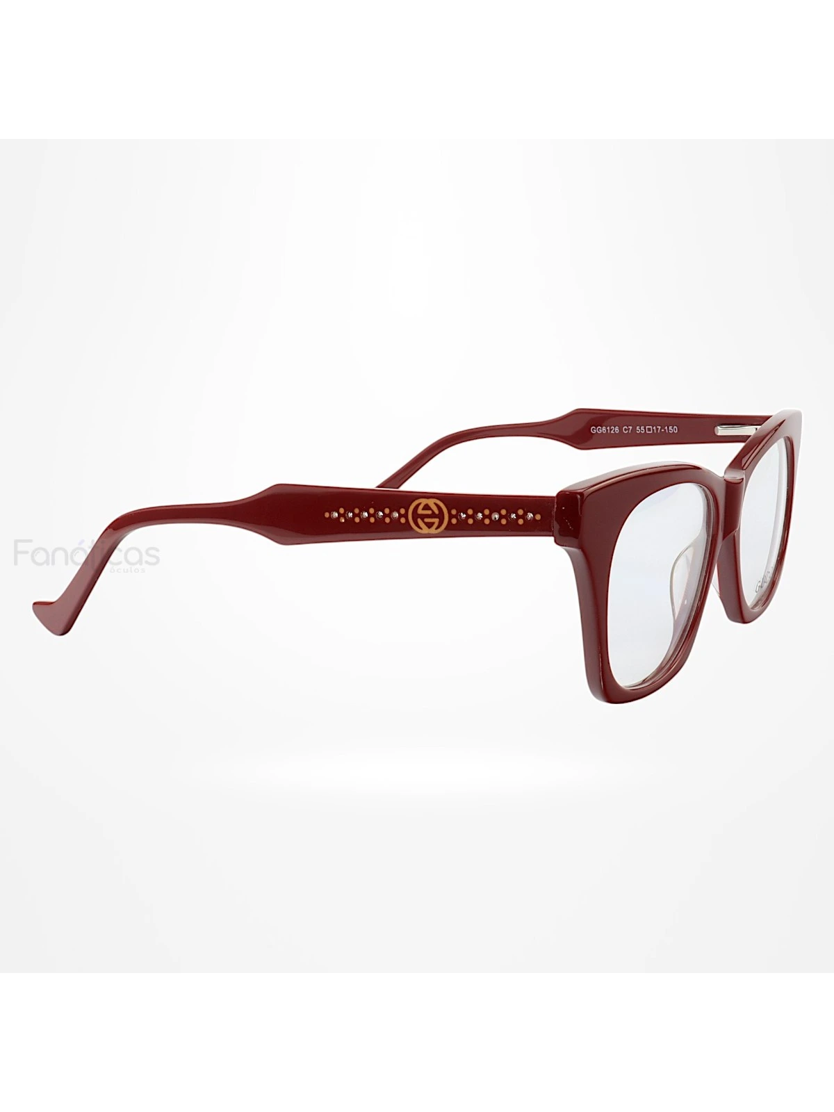 Armação de Óculos Quadrado GG6126 Vermelho