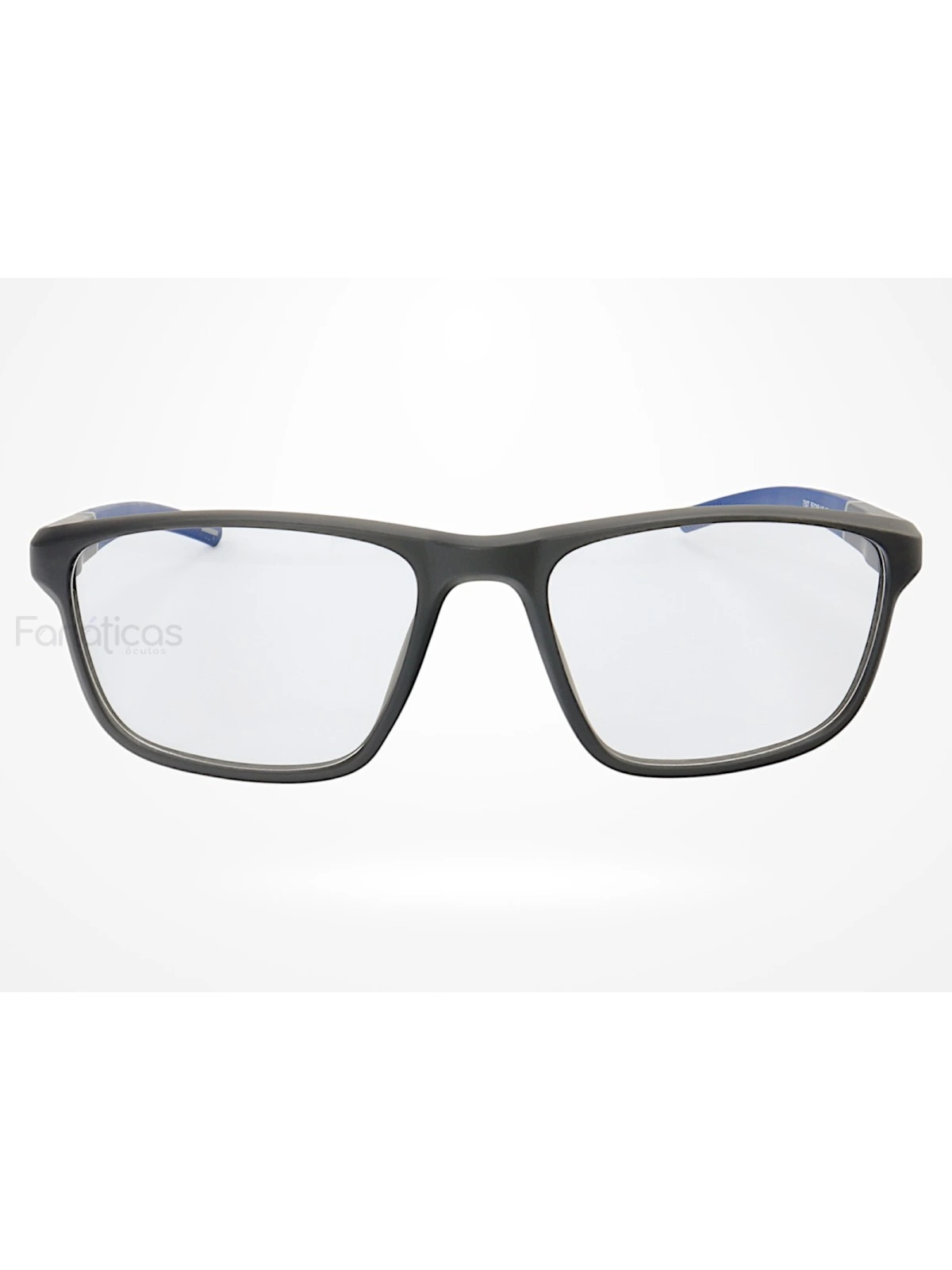 Armação de Óculos 8207 Esportivo Quadrado Cinza e Azul