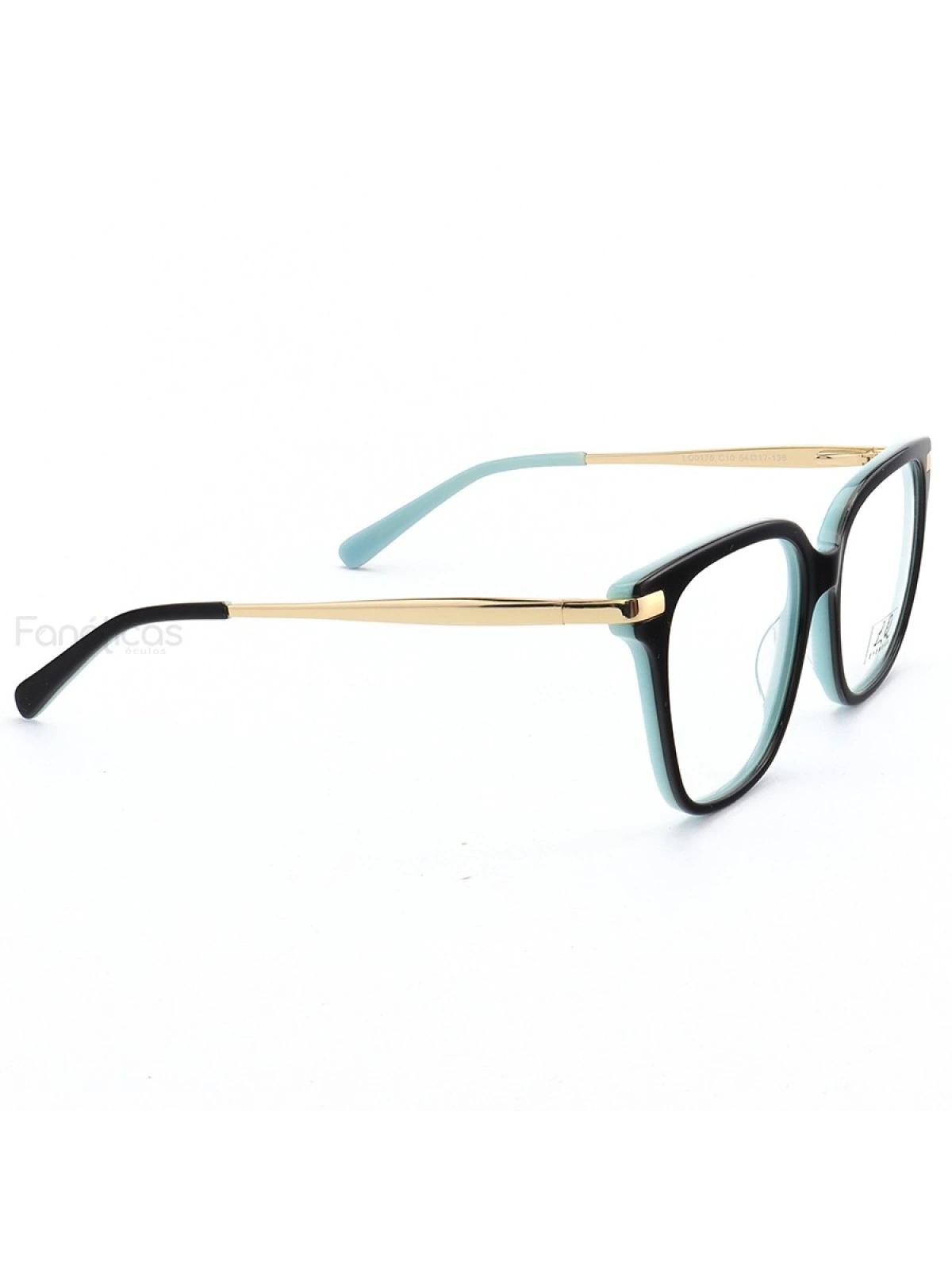 Armação de Óculos Quadrado LQ0175 Preto e Azul