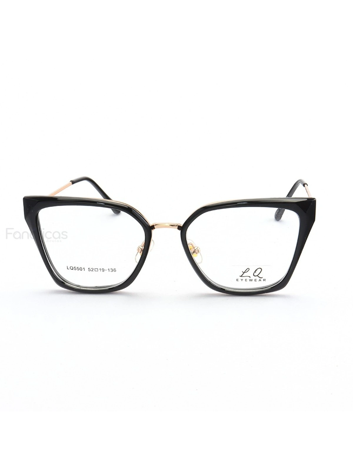 Armação de Óculos Quadrado LQ5501 Preto