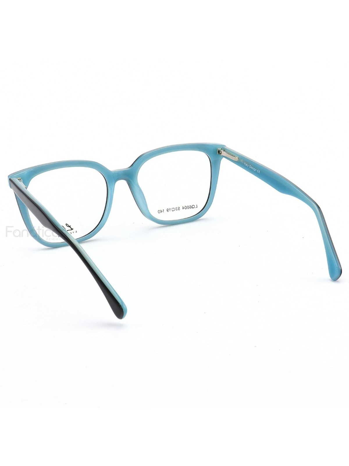 Armação de Óculos Quadrado LQ6004 Preto e Azul