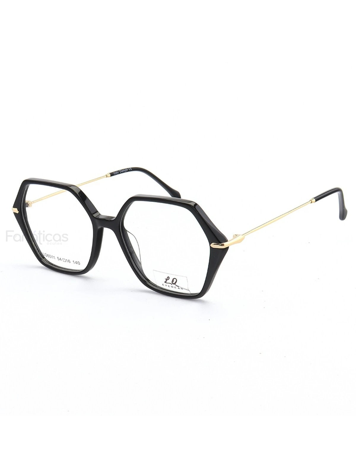 Armação de Óculos Quadrado LQ6011 Preto