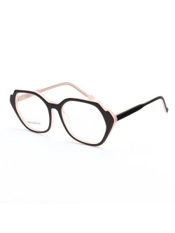 Armação de Óculos Quadrado LQ6012 Preto e Rosa