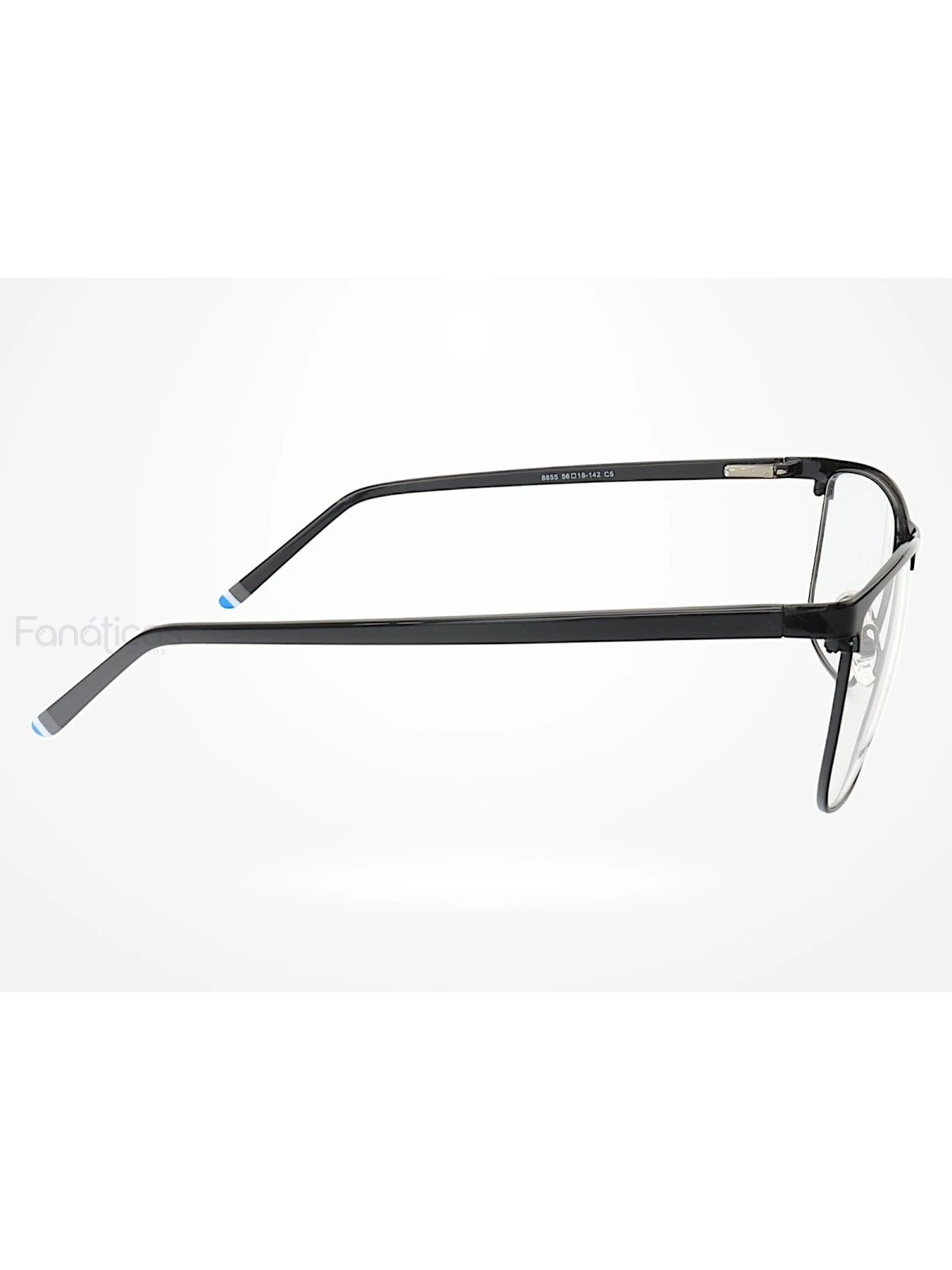 Armação de Óculos 8855 Quadrado Preto Azul