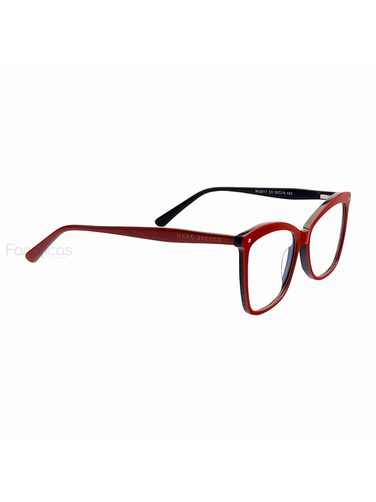 Armação de Óculos Quadrado MJ2017 Vermelho 