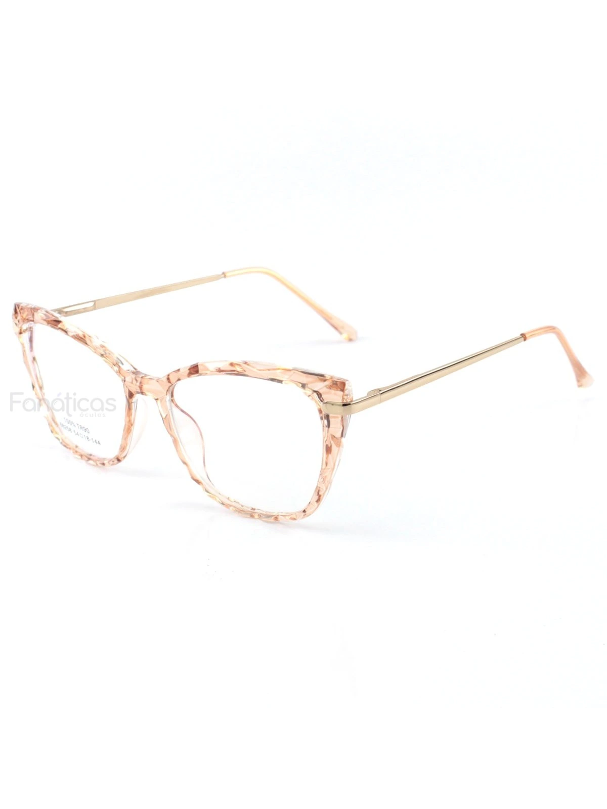 Armação de Óculos Quadrado Ohana 68258 Creme Transparente