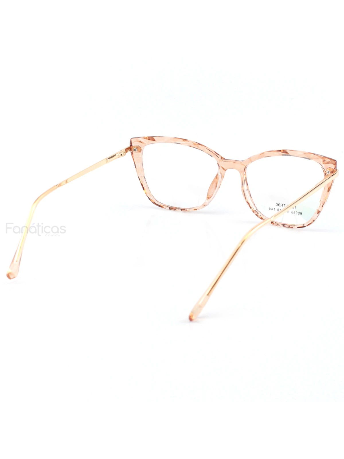 Armação de Óculos Quadrado Ohana 68258 Creme Transparente