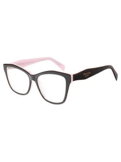 Armação de Óculos Quadrado PD0801 Preto e Rosa