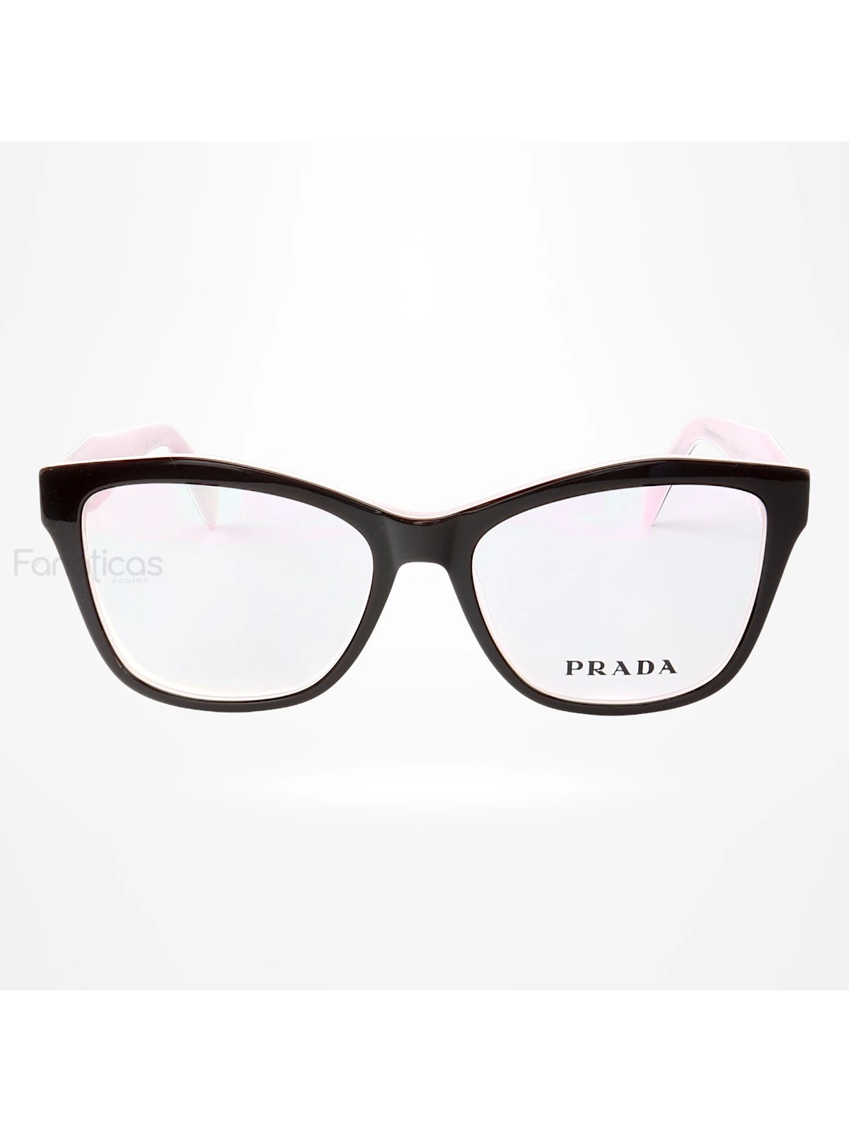 Armação de Óculos Quadrado PD0801 Preto e Rosa
