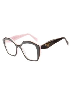 Armação de Óculos Quadrado PD58 Preto e Rosa