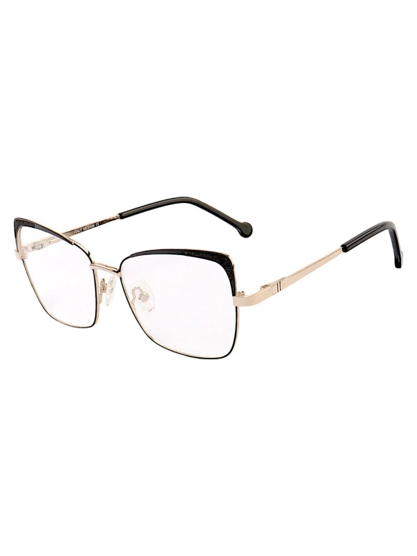 Armação de Óculos Quadrado VC8006 Preto e Dourado