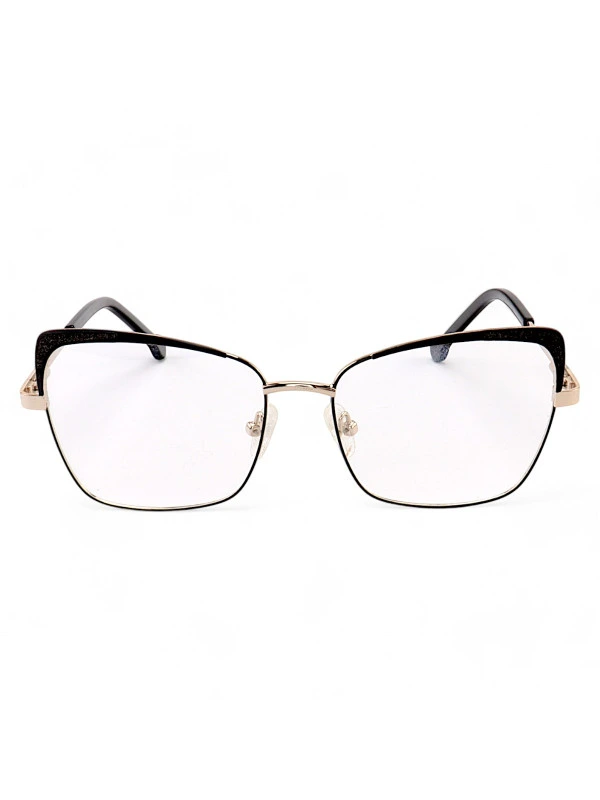 Armação de Óculos Quadrado VC8006 Preto e Dourado