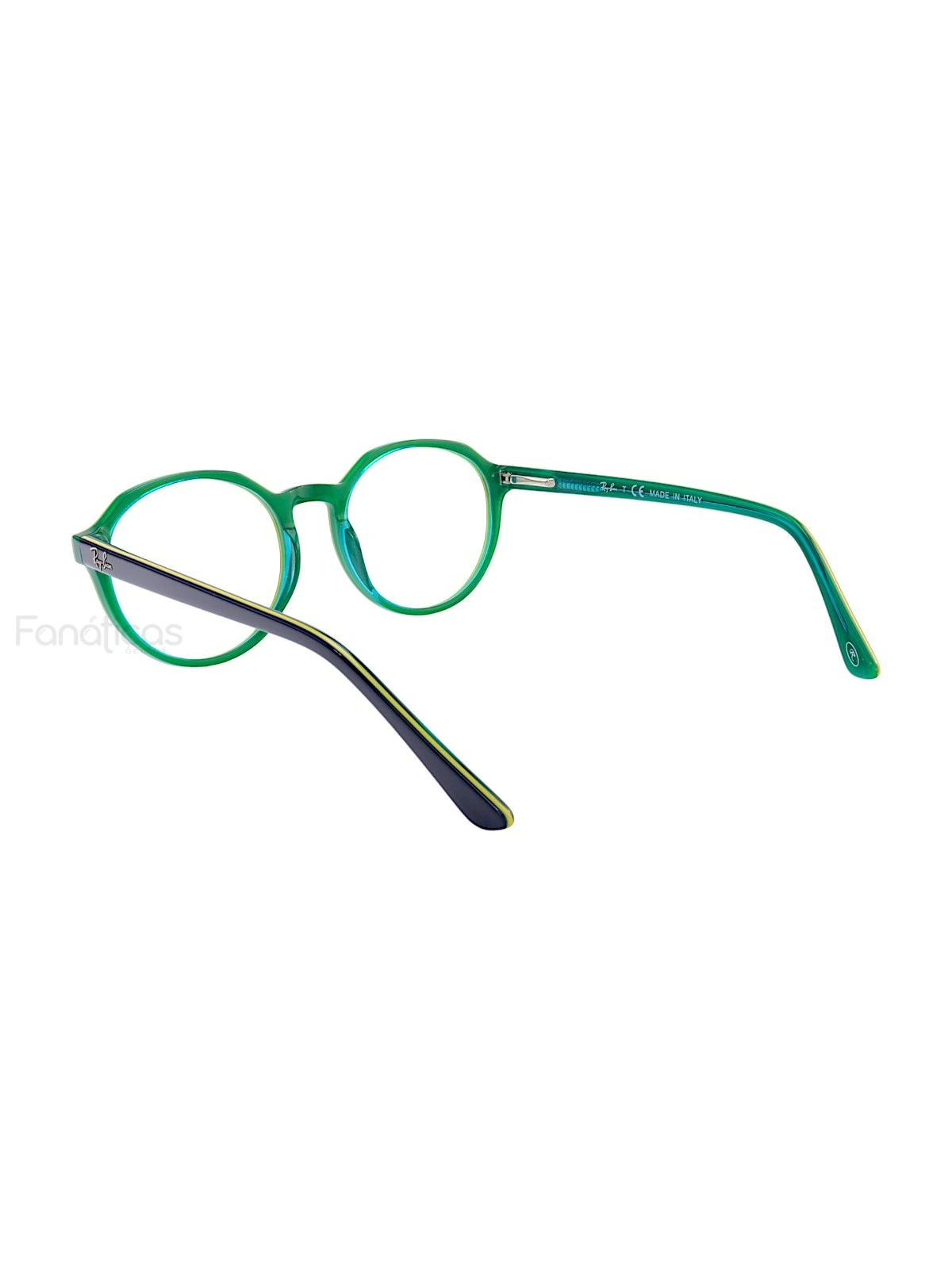 Armação de Óculos RB7187 Redondo Azul e Verde