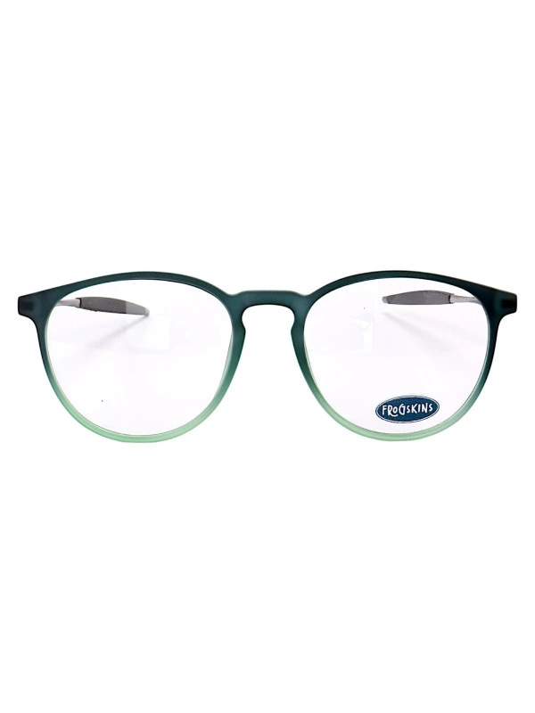 Armação de Óculos Redonda 3219 Acetato Preta e Verde Masculina