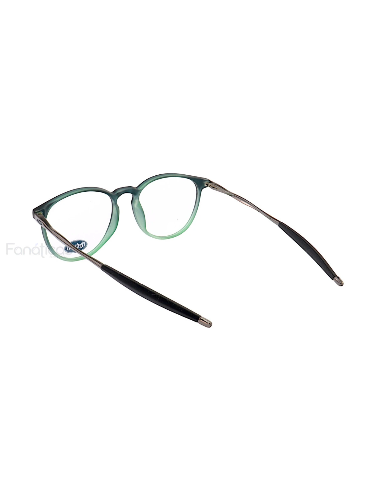 Armação de Óculos Redonda 3219 Acetato Preta e Verde Masculina