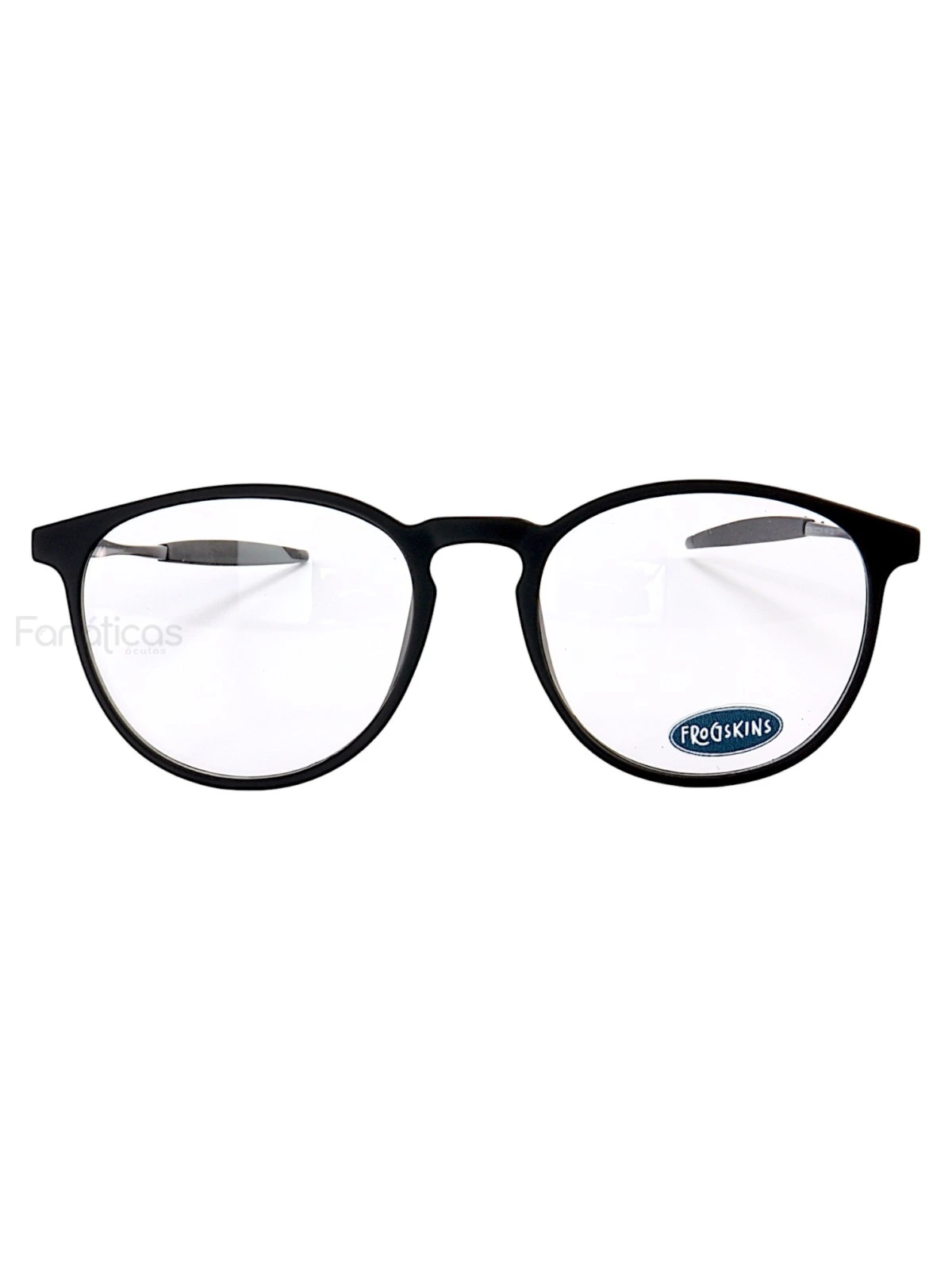 Armação de Óculos Redonda 3219 Acetato Preta Masculina