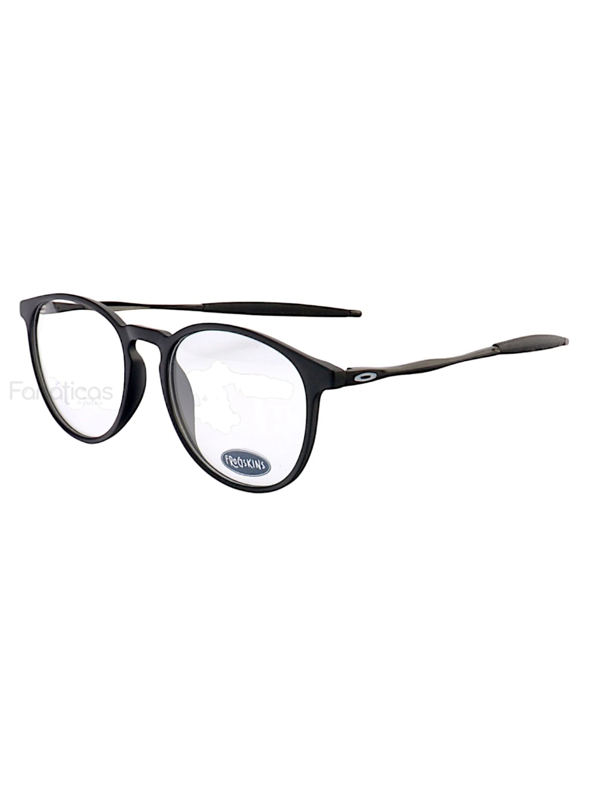 Armação de Óculos Redonda 3219 Acetato Preta Masculina