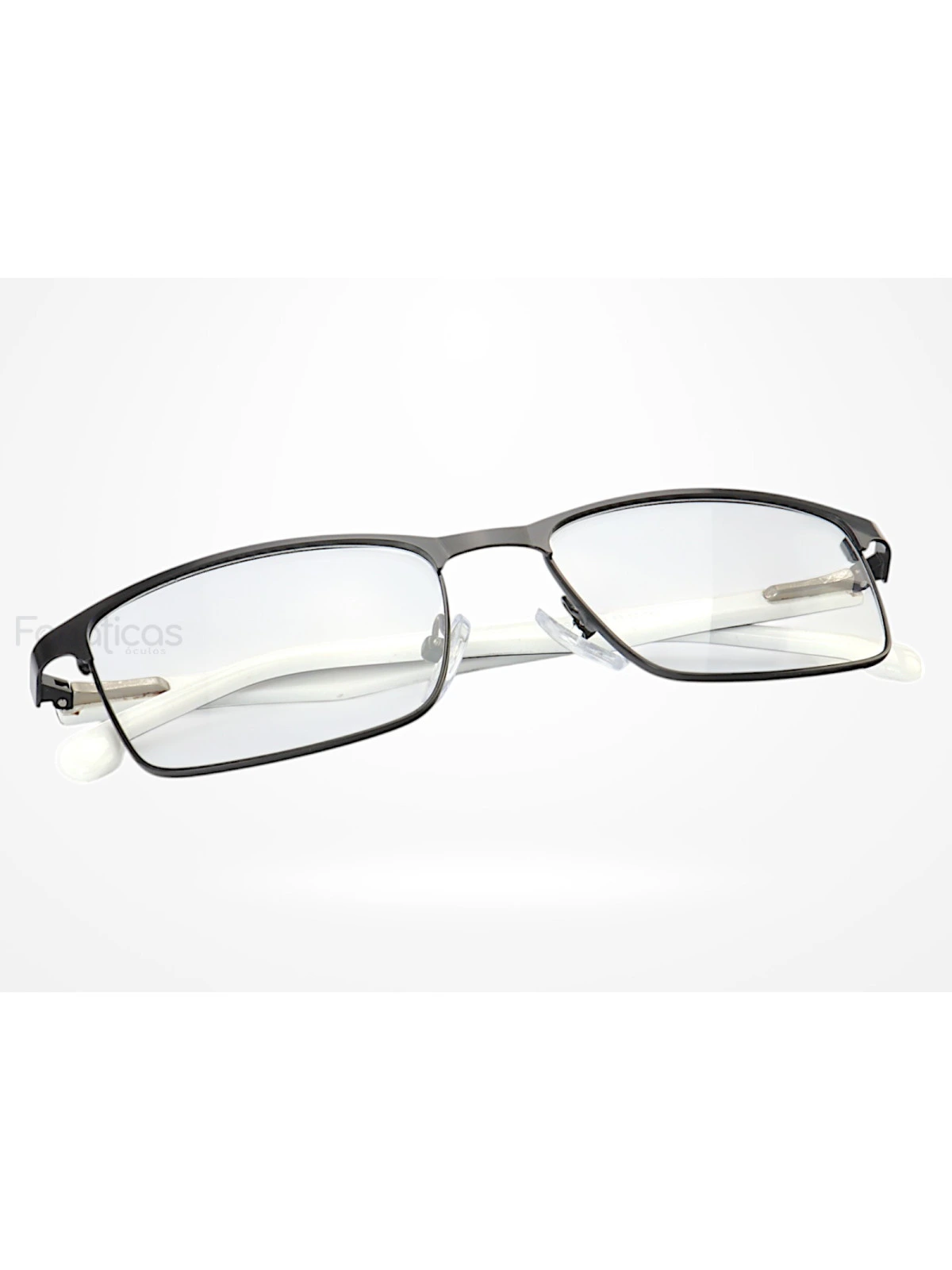 Armação de Óculos AQ240503 Retangular Preto e Branco