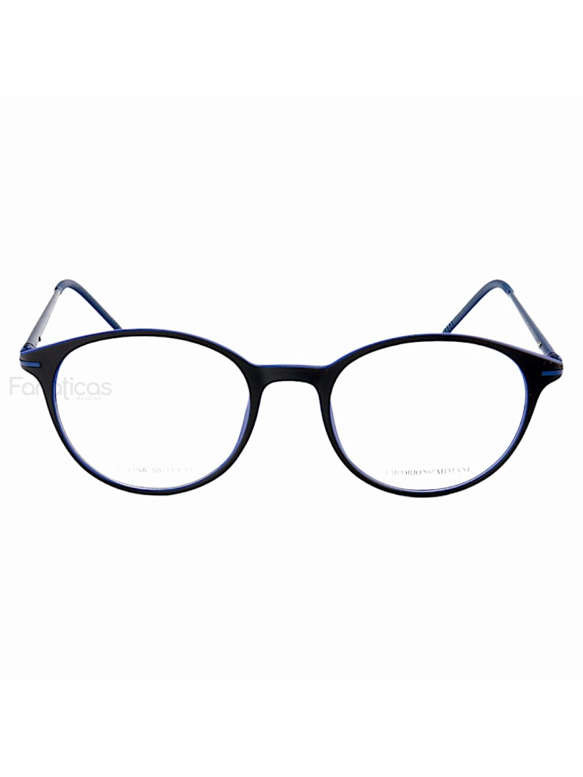 Armação de Óculos Redondo EA3215 Preto e Azul
