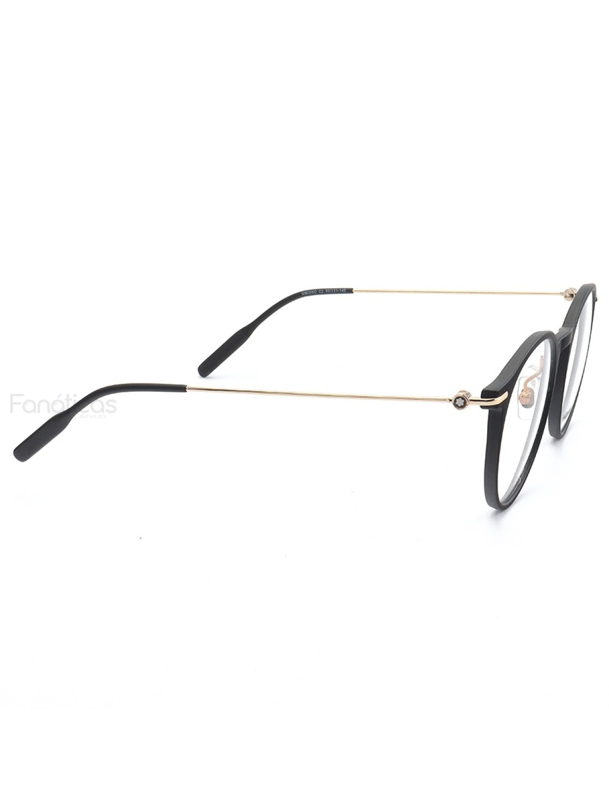 Armação de Óculos Redondo MB0090 Preto