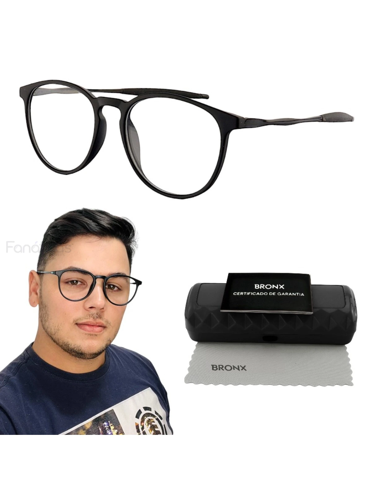 Armação de Óculos Redondo O3219A Preto