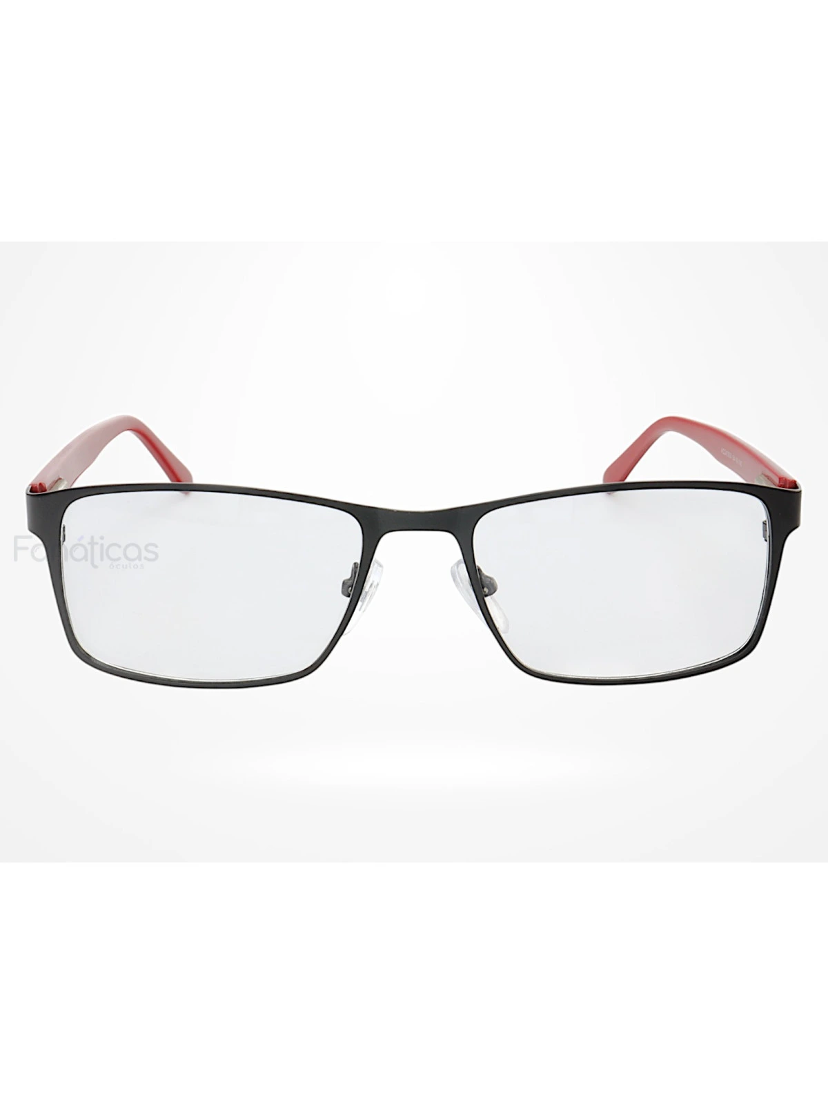 Armação de Óculos AQ240504 Retangular Preto e Vermelho