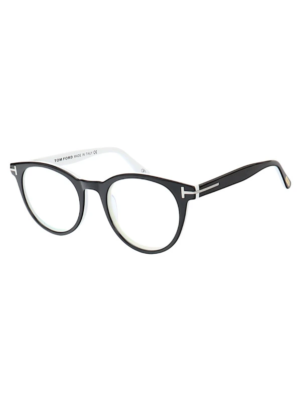 Armação de Óculos Redondo TF5695 Preto e Branco
