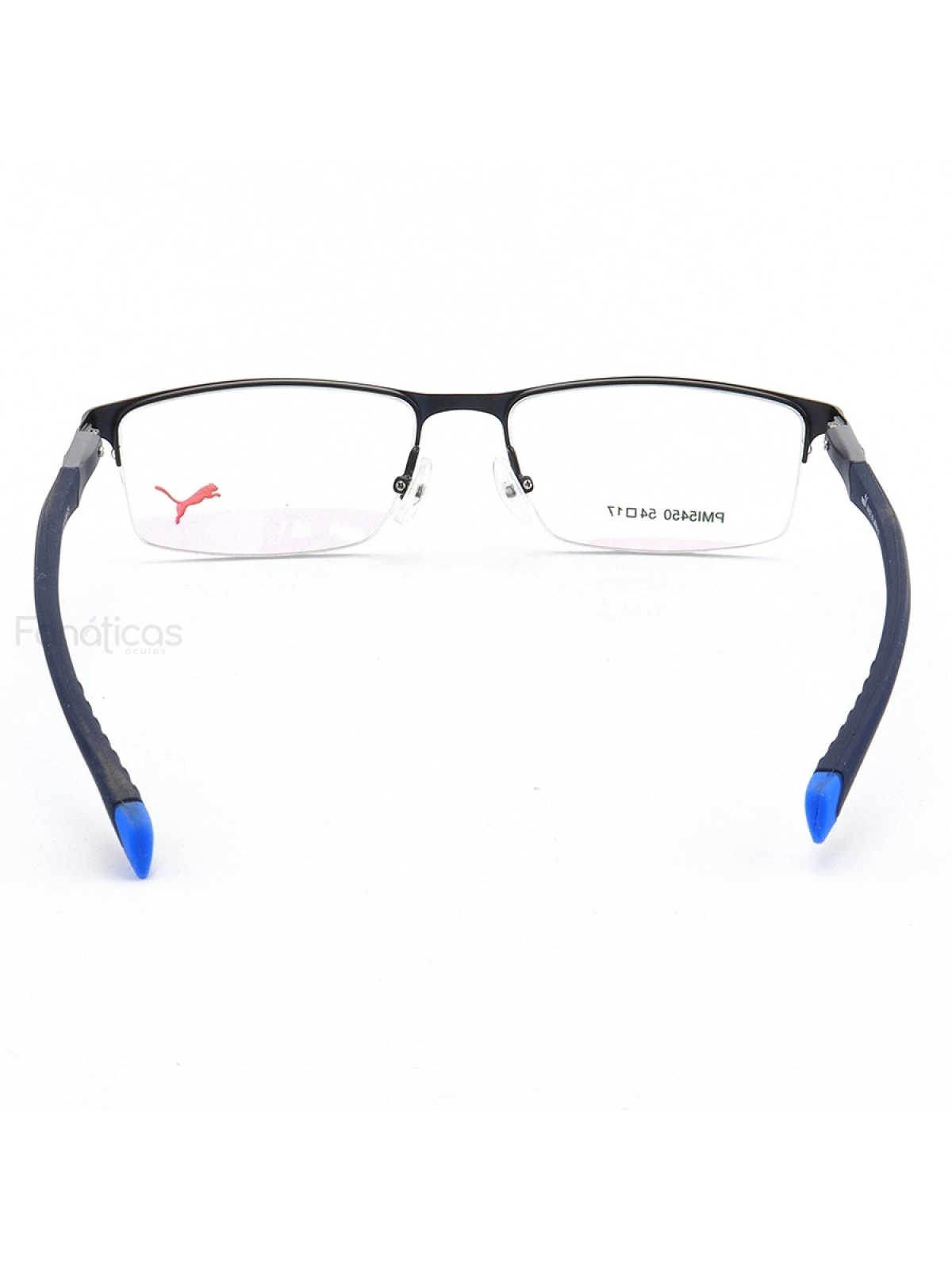 Armação de Óculos Retangular  Meio Aro PM15450 C5 Azul