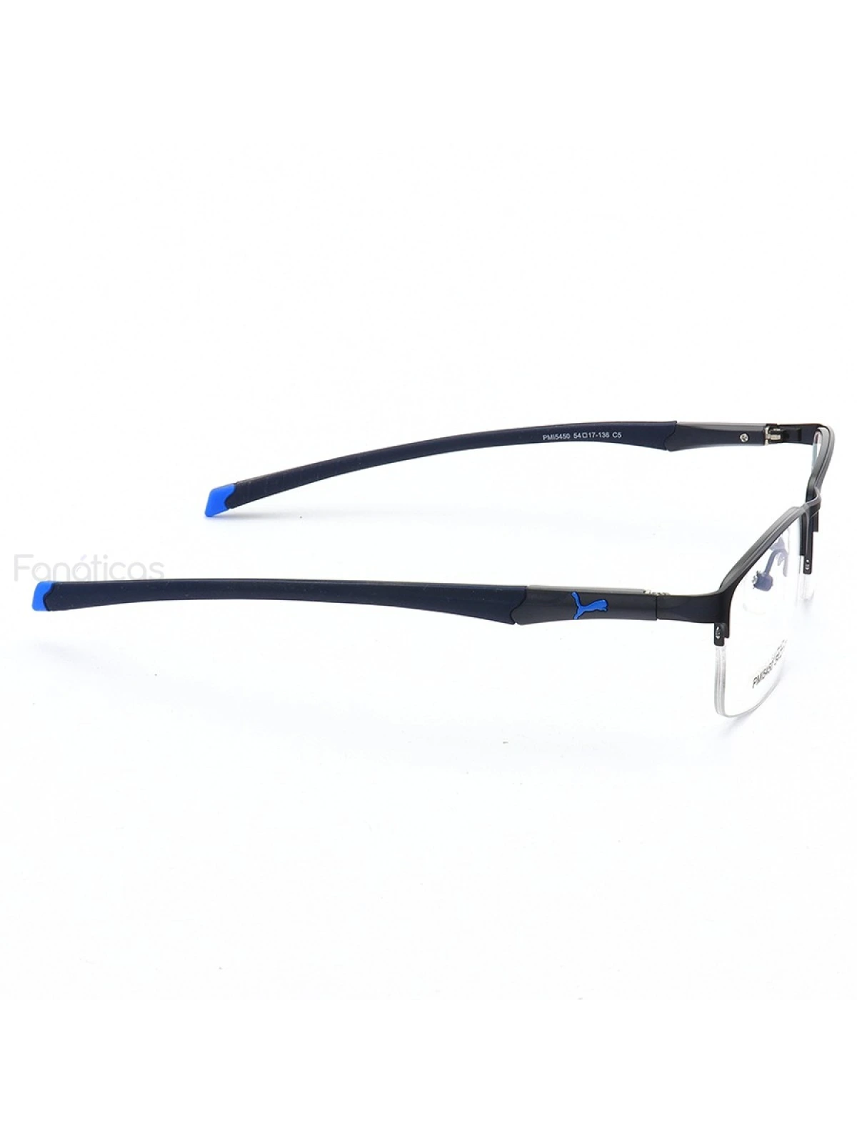 Armação de Óculos Retangular  Meio Aro PM15450 C5 Azul