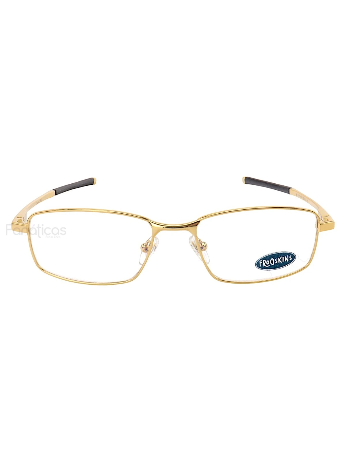 Armação de Óculos Retangular 3217 Metal Dourada Masculina