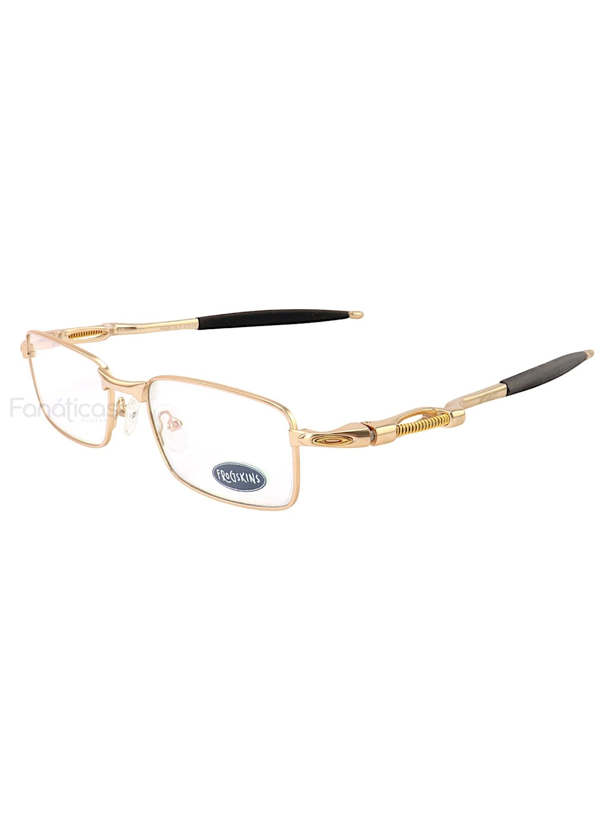 Armação de Óculos Retangular 5043 Molinha Metal Dourada Masculina