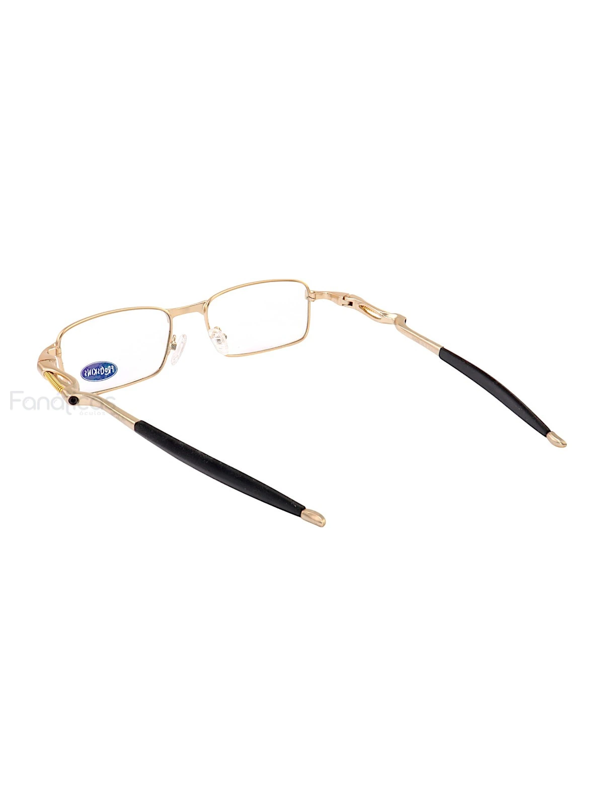 Armação de Óculos Retangular 5043 Molinha Metal Dourada Masculina