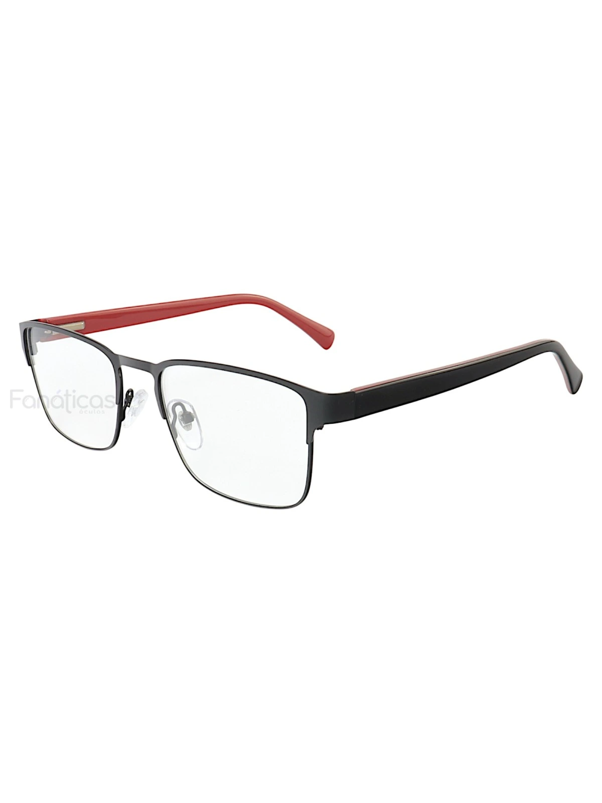 Armação de Óculos AQ240505 Quadrado Preto e Vermelho