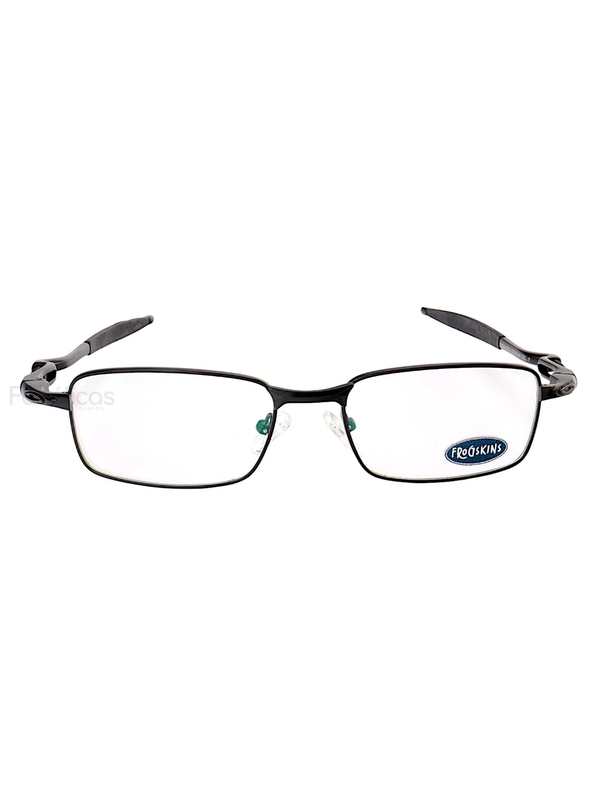 Armação de Óculos Retangular 5043 Molinha Metal Preto Masculina