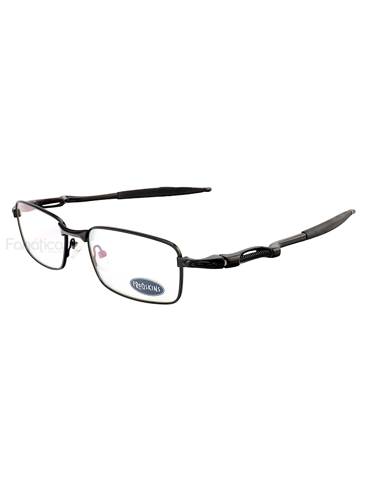 Armação de Óculos Retangular 5043 Molinha Metal Preto Masculina