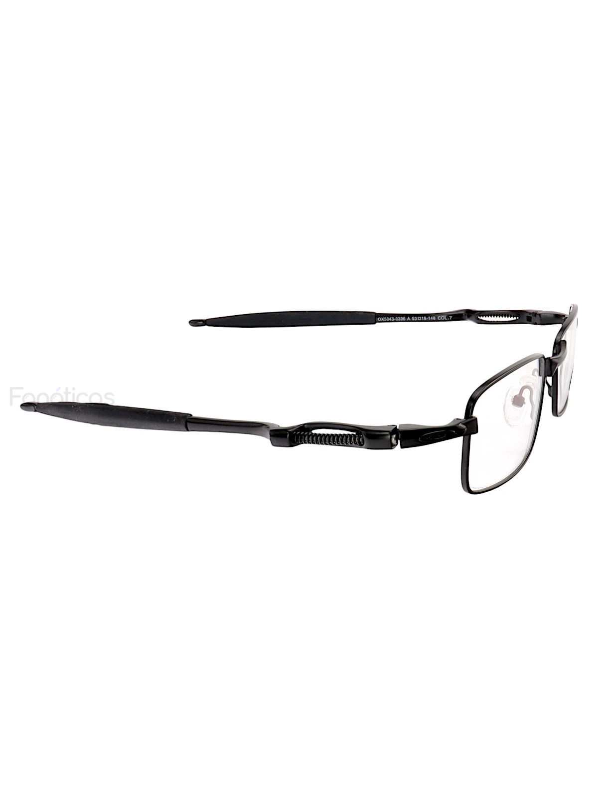 Armação de Óculos Retangular 5043 Molinha Metal Preto Masculina