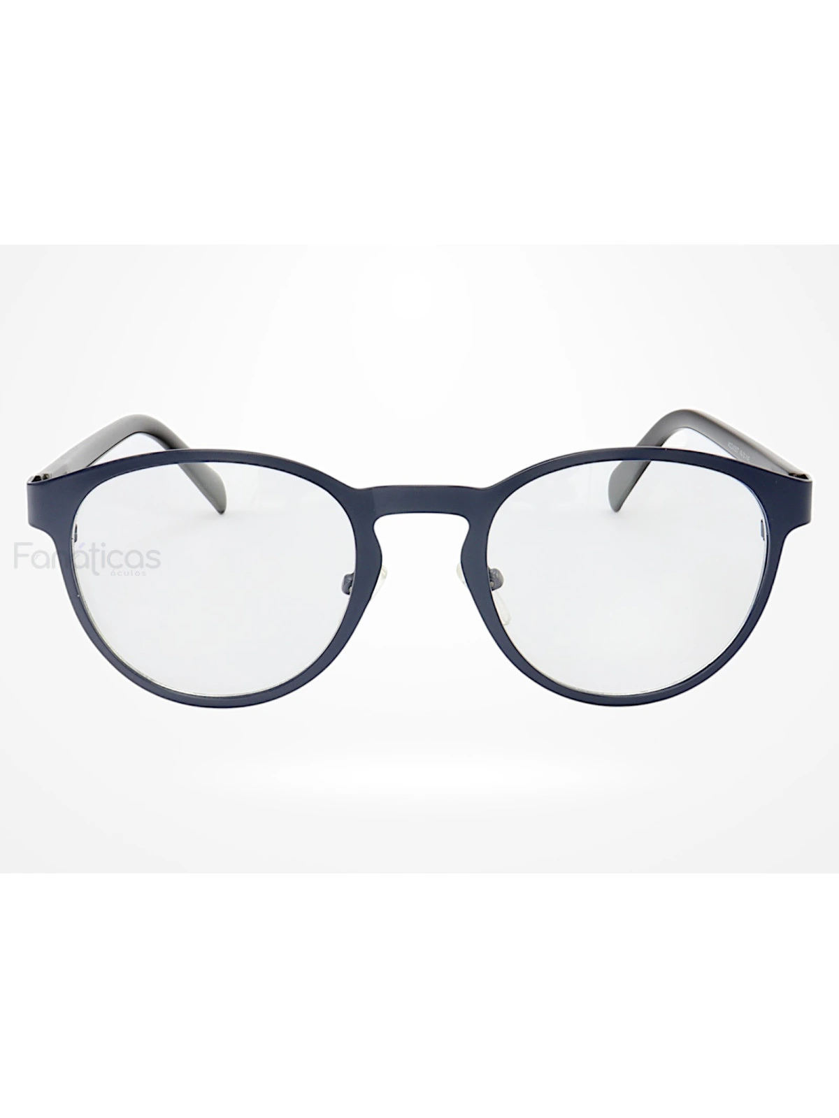 Armação de Óculos AQ240507 Redondo Preto e Azul