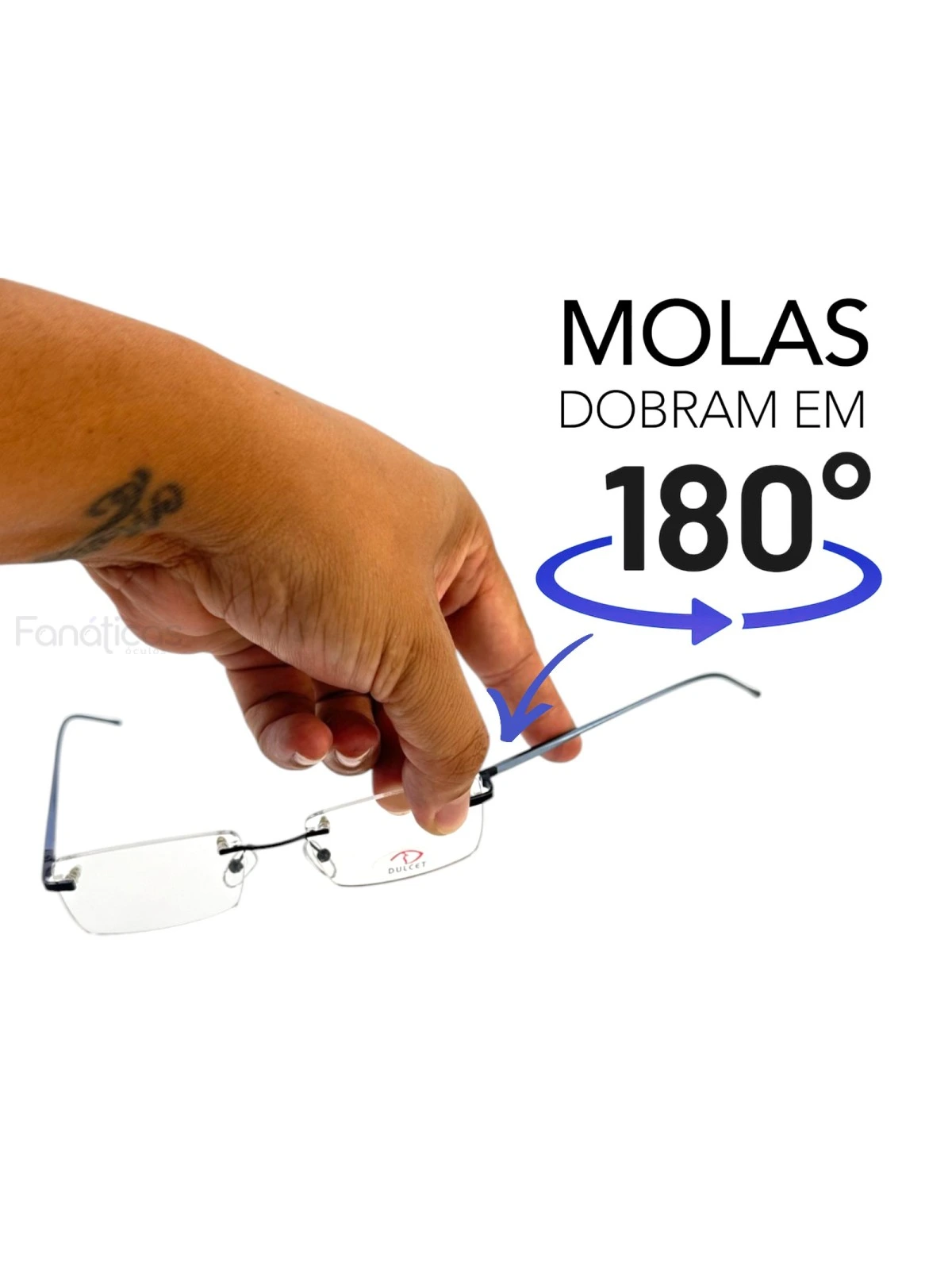 Armação de Óculos Retangular Balgriff Mola 180 JC9478 Cinza