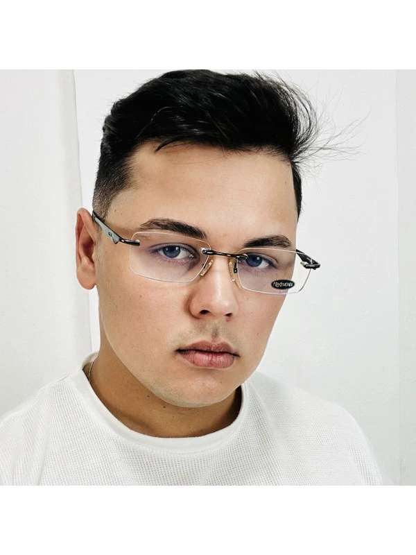 Armação de Óculos Retangular Balgriff Wingfold Grafite Masculina